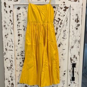 J Crew Yellow Spaghetti Strap Dress